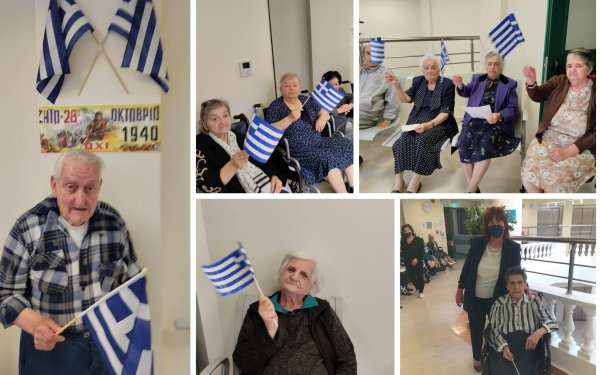 Συγκίνηση στο Δημοτικό Γηροκομείο Αργοστολίου στην επέτειο του "ΟΧΙ" - Γιόρτασαν με ποιήματα και γαλανόλευκες σημαίες! (εικόνες/video)