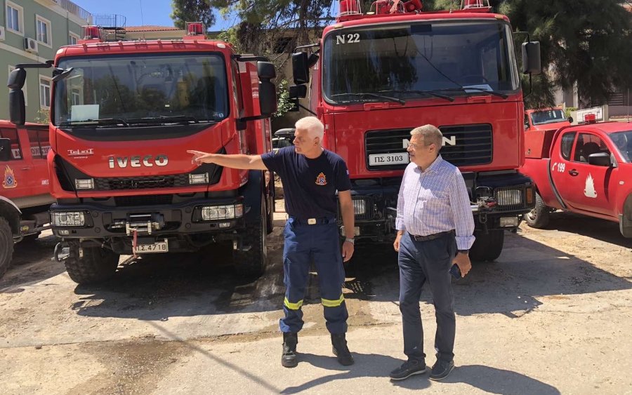 Επίσκεψη του Παναγή Καππάτου στην Πυροσβεστική Υπηρεσία Αργοστολίου