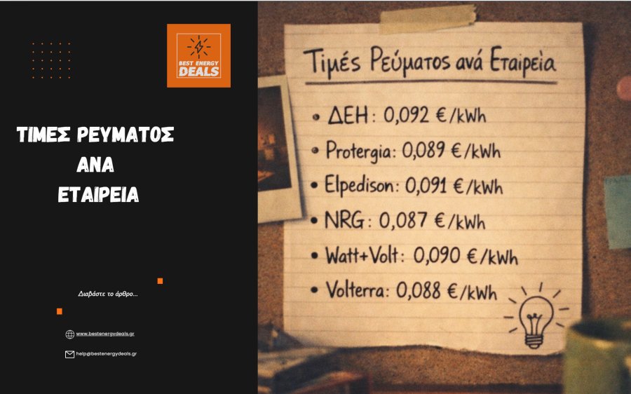 Τιμές Ρεύματος ανά Εταιρεία: Ο Πλήρης Οδηγός για να Επιλέγετε Πάντα το Φθηνότερο Τιμολόγι