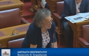 Ομιλία της Αφροδίτης Θεοπεφτάτου στην Ολομέλεια της Βουλής για τη Δωρεά Βεργωτή (video)