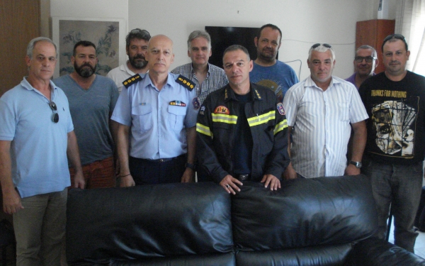 Ο νέος Διοικητή της Πυροσβεστικής συναντήθηκε με τις Εθελοντικές Οργανώσεις του Νησιού