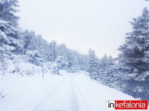 Η Κεφαλονιά στα λευκά (εικόνες)