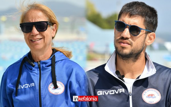 Μητέρα και γιος στην ίδια διαδρομή: Η Αλεξία Μωραΐτου και ο Γεράσιμος Λιγνός διδάσκουν στα παιδιά της Κεφαλονιάς… να αγαπούν το νερό