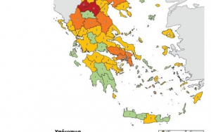 Ο νέος επιδημιολογικός χάρτης - Στο επίπεδο 1 παραμένουν Κεφαλονιά και Ιθάκη