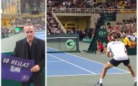 Στο Davis Cup 23 με τον Στέφανο Τσιτσιπά, το μέλος του ΔΣ της ΕΦΟΑ, Νίκος Μοντεσάντος (εικόνες)