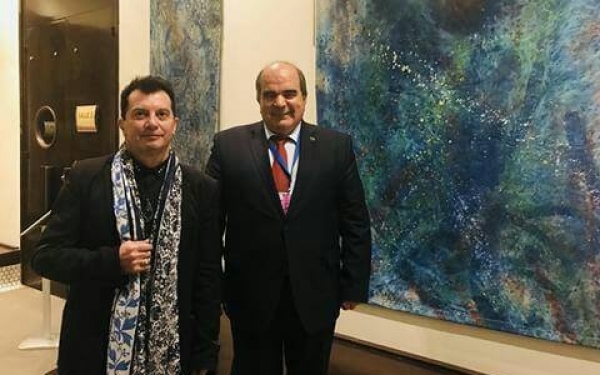 Συγχαρητήρια στον Κώστα Ευαγγελάτο για την έκθεση του στο Παρίσι από τον Πρόεδρο του Ομίλου Πειραιώς και Νήσων κ. Ιωάννη Μαρωνίτη