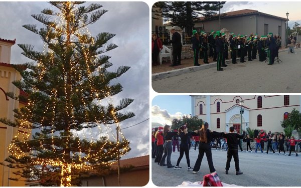 Άναψε το χριστουγεννιάτικο δέντρο του Δήμου Σάμης