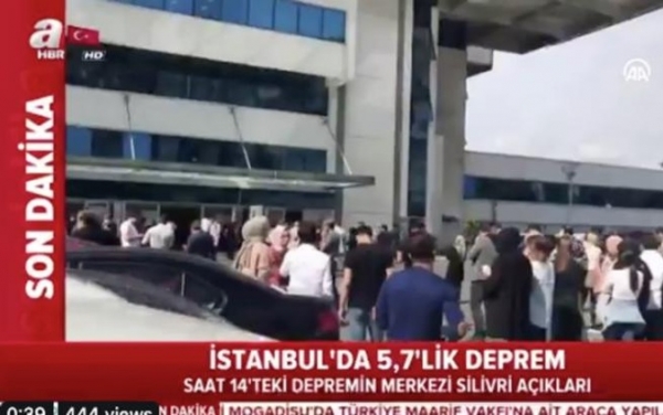 Πανικός στην Κωνσταντινούπολη από τον μεγάλο σεισμό! (video)