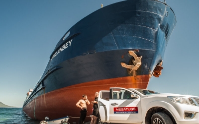 Τουρκικό πλοίο βγήκε στη στεριά στην Εύβοια -Πληροφορίες ότι ήταν μεθυσμένος ο πλοίαρχος [εικόνες]