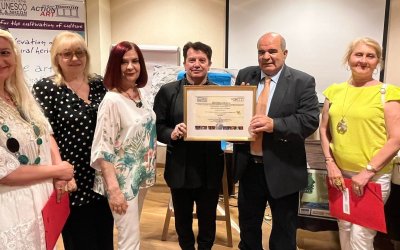 Εικαστικό Masterclass του Κώστα Ευαγγελάτου, από τον όμιλο για την UNESCO Πειραιώς και Νήσων στο διεθνές Forum Money Show