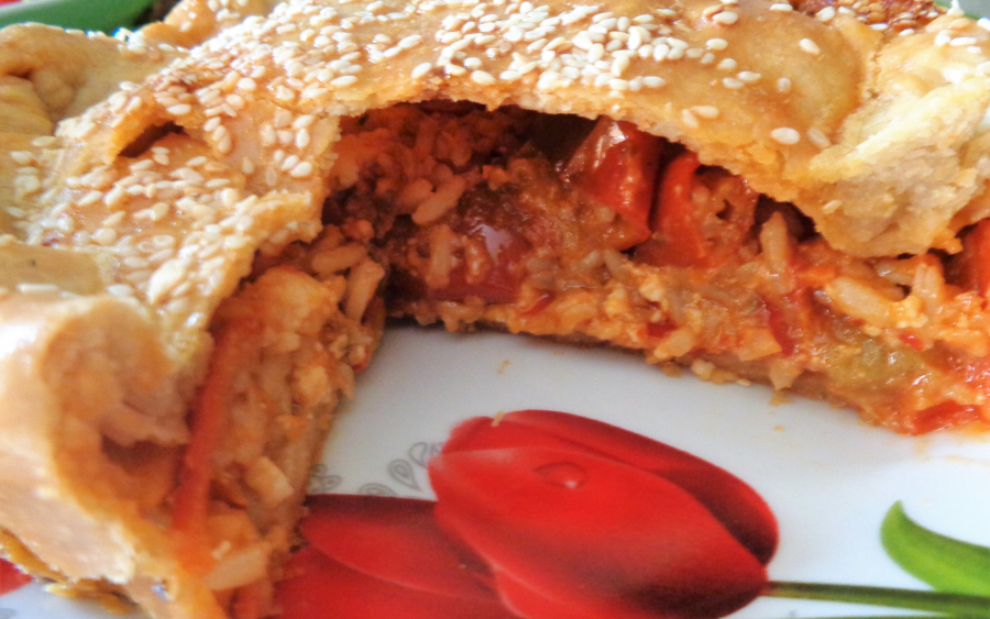 Πιπερόπιτα με πιπεριές Φλωρίνης και τυριά από την Σία Λαδά