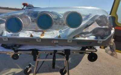 H ειδική κάψουλα μεταφοράς για ασθενείς με Covid-19