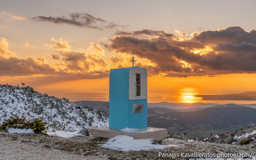 Μαγικό ηλιοβασίλεμα από τον Αίνο (εικόνες)