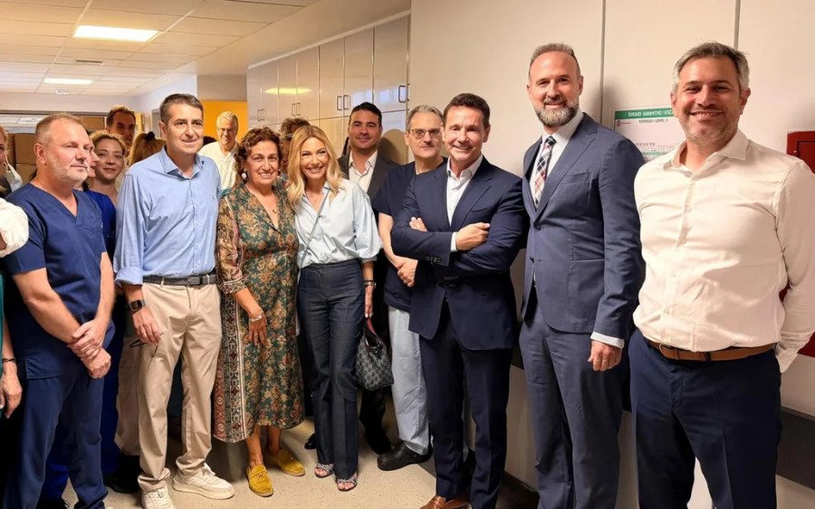 Ο Γιώργος Μυλωνάκης στον «Ευαγγελισμό» για να ευχαριστήσει τους γιατρούς του: «Η επιστήμη σώζει ζωές, σήμερα νιώθω μόνο ευγνωμοσύνη»