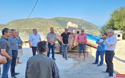 Ξεκινούν αντιπλημμυρικά έργα στο Νύφι – Παρουσία Δημάρχου Αργοστολίου και Βουλευτή η εγκατάσταση του εργολάβου