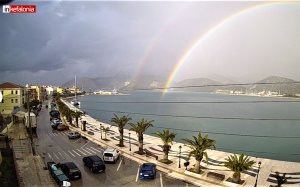 Αργοστόλι: Διπλό Ουράνιο Τόξο! Εντυπωσιακή εικόνα από την κάμερα του Inkefalonia.gr