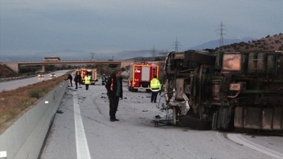 Καβάλα: Τρεις απανθρακωμένοι σε τροχαίο στην Εγνατία
