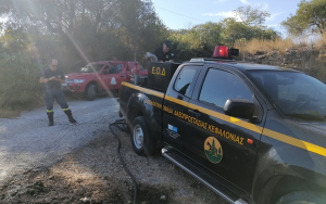 Φωτιά στην Λακήθρα – Αμεση επέμβαση Πυροσβεστών και Εθελοντών (εικόνες)