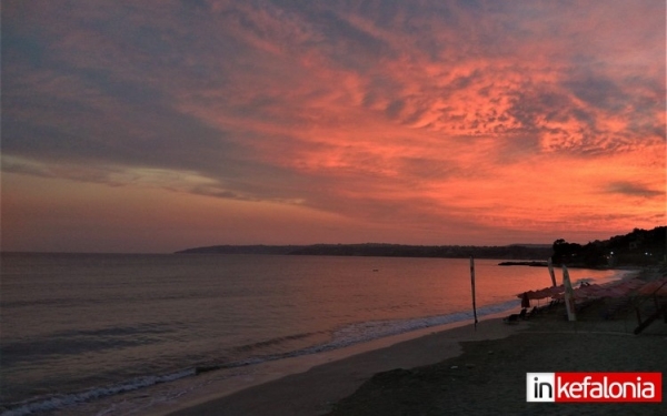 Γαλήνιο ηλιοβασίλεμα στον Λουρδά