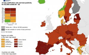 Χάρτες ECDC: «Κιτρίνισε» και το Ιόνιο