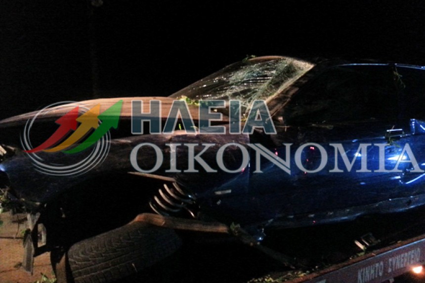 Αγ.Ιωάννης Πύργου: Σφοδρή σύγκρουση Ι.Χ. -Άγιο είχε ο οδηγός (εικόνες)