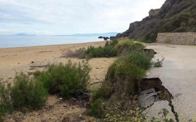 Εικόνα από το παραλιακό μέτωπο Σκάλας...