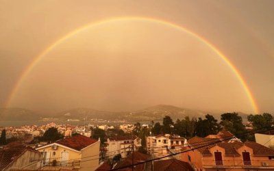 Εντυπωσιακό Ουράνιο Τόξο στο Αργοστόλι