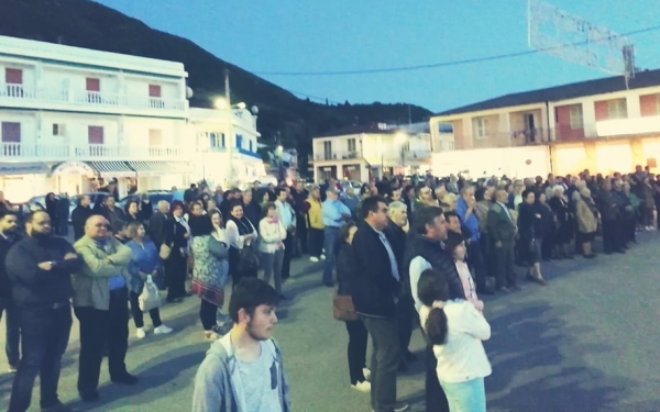 Πλήθος κόσμου στην κεντρική προεκλογική ομιλία του Στέλιου Σπαθή στην Σάμη!