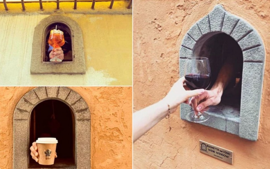 Στην Ιταλία σερβίρουν κρασί στους περαστικούς από παράθυρα