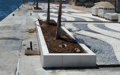 Αργοστόλι: Έτοιμα τα παρτέρια στο έργο πίσω από την αγορά