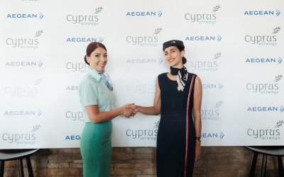 Η AEGEAN και η Cyprus Airways ανακοινώνουν τη συνεργασία τους για πτήσεις κοινού κωδικού