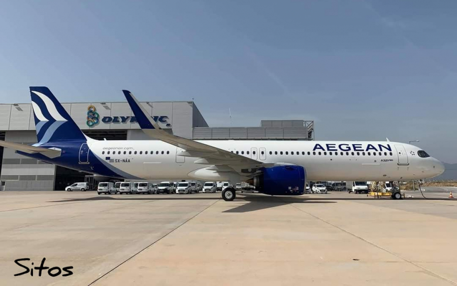 Η AEGEAN παρέλαβε το πρώτο «μεγάλο» αεροσκάφος της οικογένειας A320neo, το Airbus A321neo