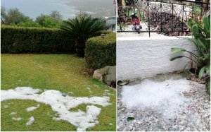 Χαλαζόπτωση στα Βλαχάτα (εικόνες)