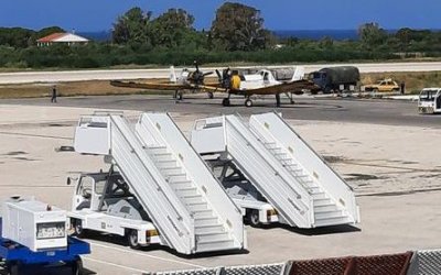 Στο αεροδρόμιο της Κεφαλονιάς τα δυο πυροσβεστικά Πετζετέλ (VIDEO)