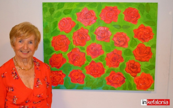 Τα εγκαίνια της έκθεσης ζωγραφικής της Νέλλης Κωνσταντάκη- Χιόνη για τη φύση της Κεφαλονιάς (εικόνες)
