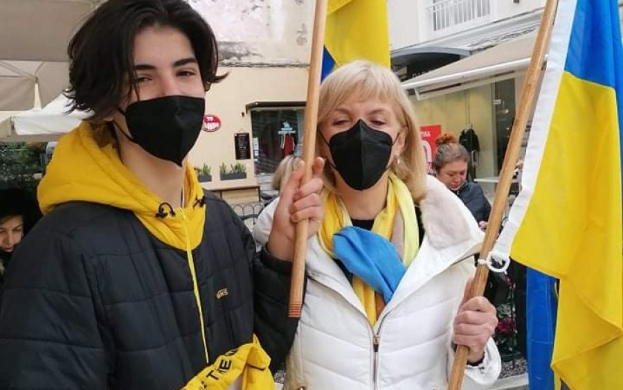 Παναγής και Αλεξάνδρα στην Κέρκυρα σε πορεία για ειρήνη και το σταμάτημα του πολέμου