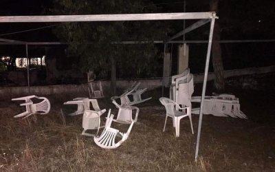 Εικόνες βανδαλισμού στο χώρο του ΠΣ Βλαχάτων "ΑΙΝΟΣ"