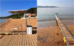 Τοποθετήθηκε και λειτουργεί σύστημα πρόσβασης «Seatrac» στην παραλία Λεπέδων για ΑμεΑ (εικόνες)