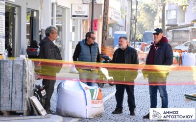 Στο εργοτάξιο της Σιτεμπόρων ο Δήμαρχος Αργοστολίου για την πρόοδο των έργων