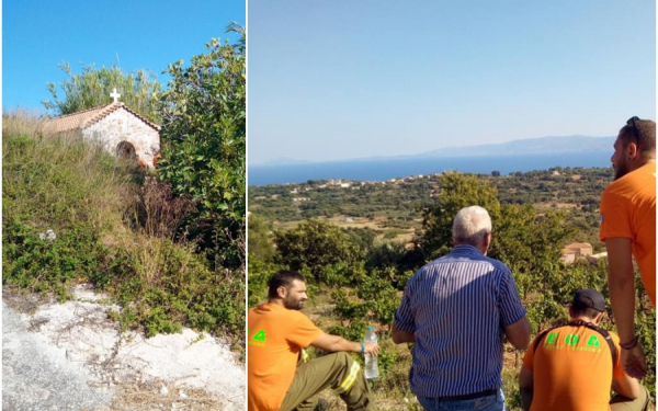 Εικόνα απο τις έρευνες για τον εντοπισμό του απο την ΕΟΔ Ελειού - Πρόννων
