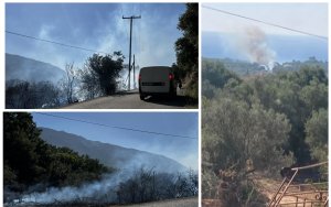Φωτιά στον Καραβάδο – Άμεση η επέμβαση της Πυροσβεστικής (εικόνες)