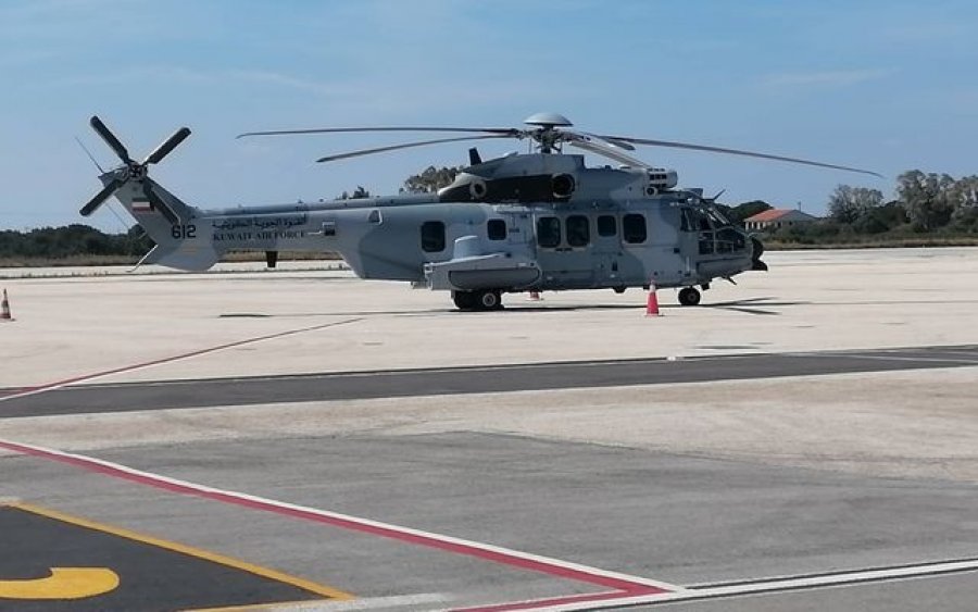 Ελικόπτερα Super Puma της Πολεμικής Αεροπορίας του Κουβέιτ στο αεροδρόμιο της Κεφαλονιάς (εικόνα)