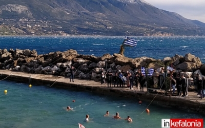 Λαμπρός εορτασμός των Θεοφανείων στην Πεσσάδα, παρά το τσουχτερό κρύο και τον δυνατό αέρα! (εικόνες + video)