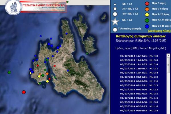 Ισχυρός μετασεισμός πριν από λίγο