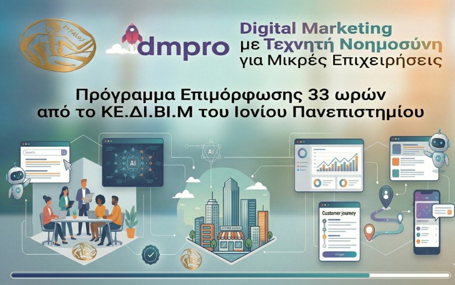 Νέος κύκλος επιδοτούμενου προγράμματος Digital Marketing &amp; AI από το Επιμελητήριο