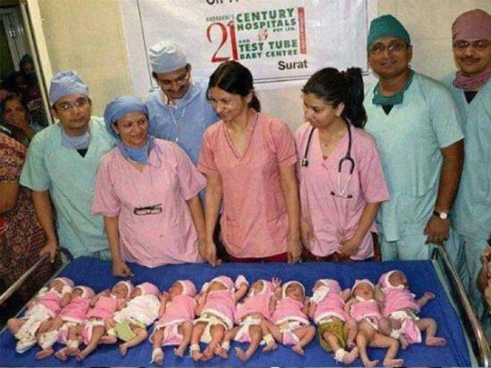 Γυναίκα στην Ινδία γέννησε 11 παιδιά!!!