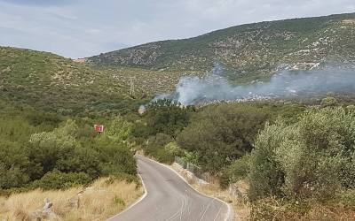 Εσβησαν την πυρκαγιά κοντά στο κάστρο του Αγίου Γεωργίου (εικόνες)