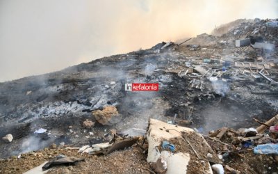 Το INKEFALONIA.GR στο σημείο της πυρκαγιάς κοντά στο νταμάρι