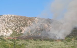 Υπο μερικό έλεγχο η φωτιά στον Κατελειό (εικόνα/video)