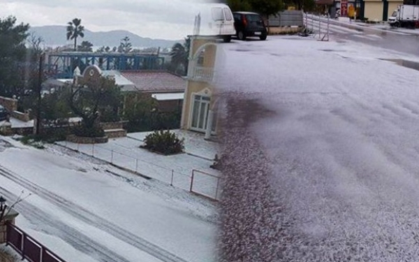 Πρωτοφανής χαλαζόπτωση στη Ζάκυνθο